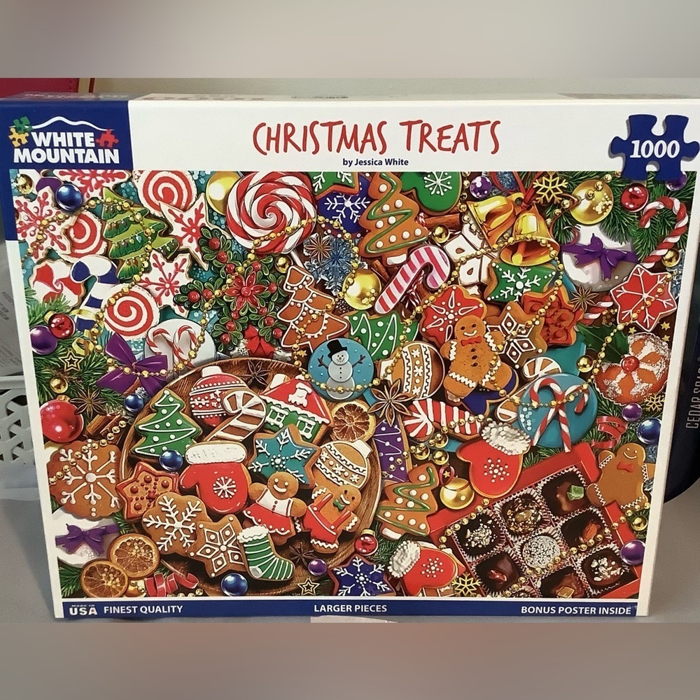 White Mountain Christmas Treats Cookie 1000 Pieces Puzzle